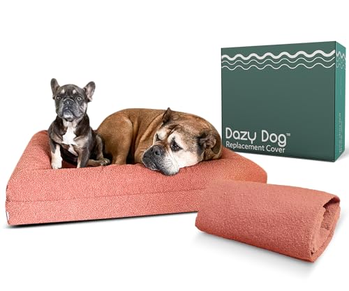 Dazy Dog Bezug für orthopädisches Bett, waschbar, für große Betten, Boucle Terracotta von Dazy Dog