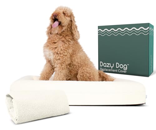 Dazy Dog Bezug für orthopädisches Bett, waschbarer Bezug (für mittelgroßes Bett, Boucle Ivory) von Dazy Dog