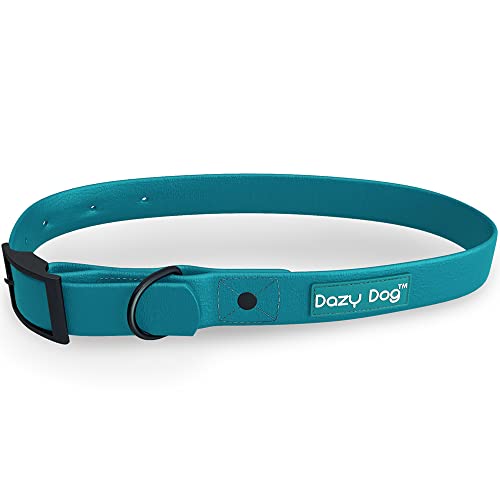 Dazy Dog Dura Allwetter-Halsband – langlebig – wasserdicht – geruchsfrei – stärker als Leder – leicht zu reinigen – hohe Leistung – Designer (XL, Blaugrün) von Dazy Dog