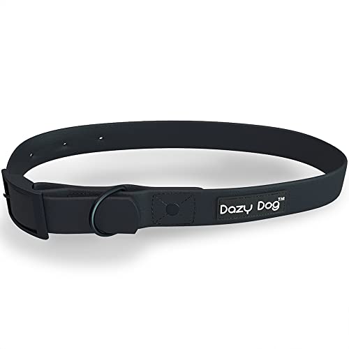 Dazy Dog Dura Allwetter-Halsband – langlebig – wasserdicht – geruchsfrei – stärker als Leder – leicht zu reinigen – hohe Leistung – Designer (XL, schwarz) von Dazy Dog