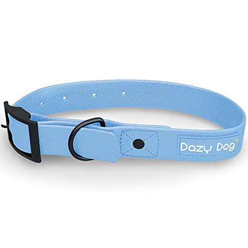 Dazy Dog Dura Allwetter-Halsband – langlebig – wasserdicht – geruchsfrei – stärker als Leder – leicht zu reinigen – hohe Leistung – Designer (groß, blau) von Dazy Dog