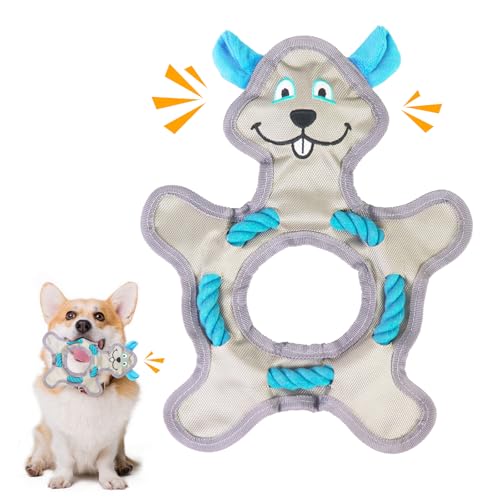 Quietschendes Hundespielzeug, Kauspielzeug für Hunde mit Baumwollseil, langlebiges Tauziehen, interaktives Spielspielzeug für kleine, mittelgroße und große Hunde, Langeweile & Zahnreinigung (Maus) Quietschendes Hundespielzeug, Kauspielzeug für Hunde mit Baumwollseil, langlebiges Tauziehen, interaktives Spielspielzeug für kleine, mittelgroße und große Hunde, Langeweile & Zahnreinigung (Maus) von Dazzroi