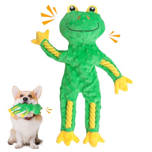 Quietschendes Hundespielzeug, Kauspielzeug für Hunde mit Baumwollseil, langlebiges Tauziehen Hundespielzeug, interaktives Spielspielzeug für kleine, mittelgroße und große Hunde, Langeweile Quietschendes Hundespielzeug, Kauspielzeug für Hunde mit Baumwollseil, langlebiges Tauziehen Hundespielzeug, interaktives Spielspielzeug für kleine, mittelgroße und große Hunde, Langeweile von Dazzroi