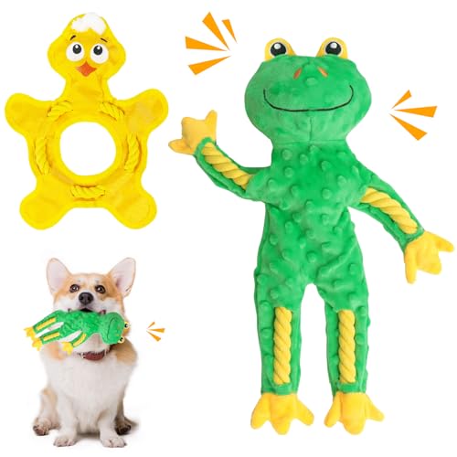 Quietschendes Hundespielzeug, interaktives Hundespielzeug mit Baumwollseil, weich, langlebig, Kauspielzeug für Hunde, Tauziehen, Haustierspielzeug für kleine, mittelgroße und große Hunde, Training Quietschendes Hundespielzeug, interaktives Hundespielzeug mit Baumwollseil, weich, langlebig, Kauspielzeug für Hunde, Tauziehen, Haustierspielzeug für kleine, mittelgroße und große Hunde, Training von Dazzroi