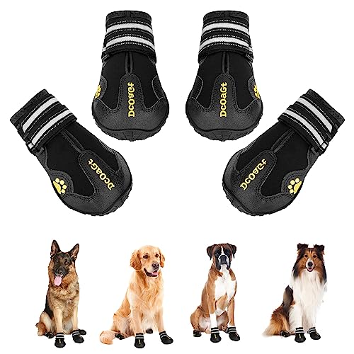 DcOaGt Hundestiefel, wasserdichte Hundeschuhe für kleine, mittelgroße und große Welpen mit reflektierenden Riemen, robuste Anti-Rutsch-Sohle, Pfotenschutz, Hundeschuhe für heiße Gehwege, Winter, DcOaGt Hundestiefel, wasserdichte Hundeschuhe für kleine, mittelgroße und große Welpen mit reflektierenden Riemen, robuste Anti-Rutsch-Sohle, Pfotenschutz, Hundeschuhe für heiße Gehwege, Winter, von DcOaGt