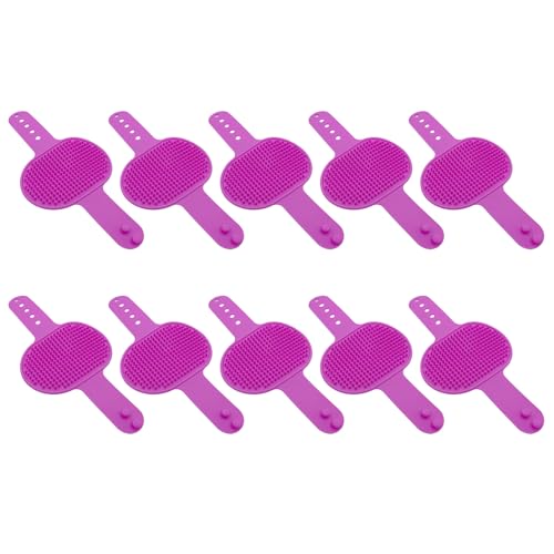 10pcs Silikonkatzen Massage Pinsel Setzen Sie Verstellbare Möbel Mount Pet Petrooming Werkzeug Haarsammler Gummi Katzen Pinsel Zum Lockeren Entfernen von Dcaknri