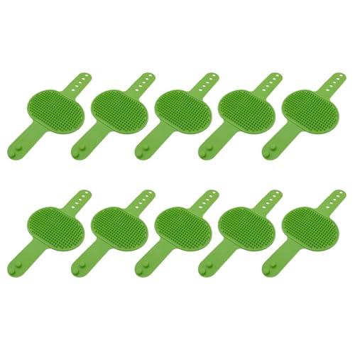 Dcaknri 10pcs Silikonkatzen Massage Pinsel Setzen Sie Verstellbare Möbel Mount Pet Petrooming Werkzeug Haarsammler Gummi Katzen Pinsel Zum Lockeren Entfernen von Dcaknri