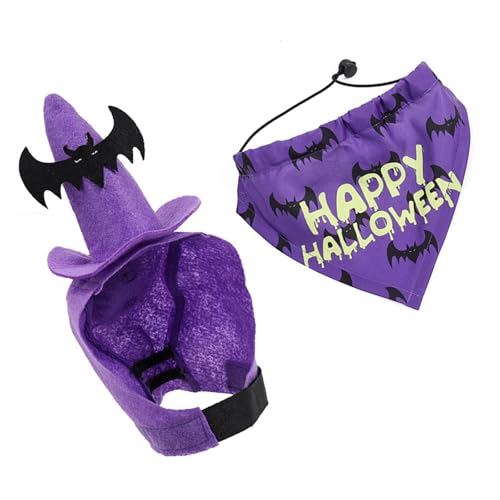 Gruseliges Hundekostüm, Hut und Halstuch, bequemes Halloween-Party-Outfit, Zubehör für kleine Rassen, Urlaub, Verkleidung, Hundeparty, Hut, Schal, Set Gruseliges Hundekostüm, Hut und Halstuch, bequemes Halloween-Party-Outfit, Zubehör für kleine Rassen, Urlaub, Verkleidung, Hundeparty, Hut, Schal, Set von Dcaknri