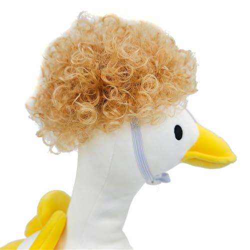 Lustige Haustier-Perücke, Gänsehut, Afros-Frisur, Haarteil, Enten-Kopfbedeckung für Fotoshootings und Festivals, Feiern, Partys, Faserkopfschmuck von Dcaknri