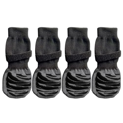 4 x Schutzschuhe für Hunde mit Pfotenmuster, Hundestiefel mit Pfotenmuster, Haustiersocken 4 x Schutzschuhe für Hunde mit Pfotenmuster, Hundestiefel mit Pfotenmuster, Haustiersocken von Dcfbkl