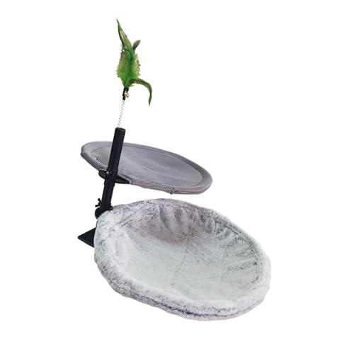 Dcfbkl Verstellbares Katzenbett für den Schreibtisch, Stahlrahmen, platzsparende Hängematte mit atmungsaktivem Stoff, ergonomisches Haustierbett, Netzstoff, Katzenbett von Dcfbkl