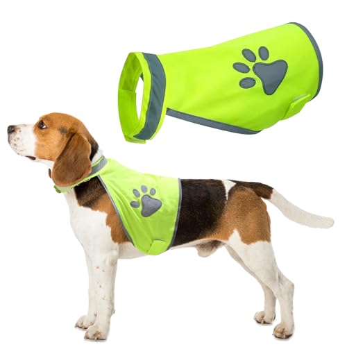 Dcsfadq Sicherheitsweste für Kleine Hunde, Fluoreszierendes Grün mit Pfotenmotiv, Atmungsaktiv und Leicht, Reflektierende Hundeweste, Welpensicherheitsweste für Draußen Nächtliche Spaziergänge (S) Dcsfadq Sicherheitsweste für Kleine Hunde, Fluoreszierendes Grün mit Pfotenmotiv, Atmungsaktiv und Leicht, Reflektierende Hundeweste, Welpensicherheitsweste für Draußen Nächtliche Spaziergänge (S) von Dcsfadq