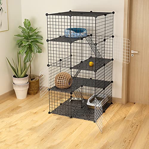 Katzenkäfig Katzengehege Meerschweinchen Rattenkäfig für Kaninchen Auslaufgitter Laufkäfig Meerschweinchen Pet Products Gehege Freilauf, Kleintierkäfig Laufgitter Hasenstall für Innen von Ddasam