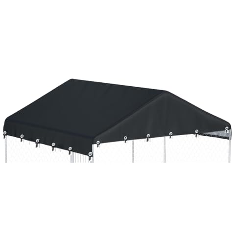 Ddeman Hundehüttenabdeckung für den Außenbereich, 3 m B x 3 m L, aus wasserdichtem und UV-beständigem 600D-Oxford-Stoff, schwarze Ersatzabdeckung für Hundehütten Ddeman Hundehüttenabdeckung für den Außenbereich, 3 m B x 3 m L, aus wasserdichtem und UV-beständigem 600D-Oxford-Stoff, schwarze Ersatzabdeckung für Hundehütten von Ddeman