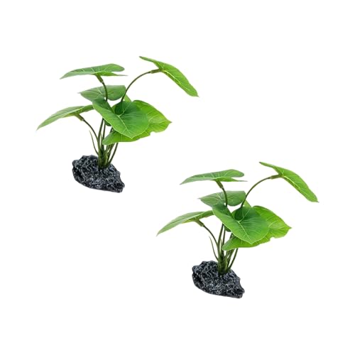 Ddujbtp Aquarien Landschaft Künstliches Blattterrarium Landschaft Garnelenanlagen Statue Aquarien Lebensraum Dekore Aquariumharz Pflanze von Ddujbtp