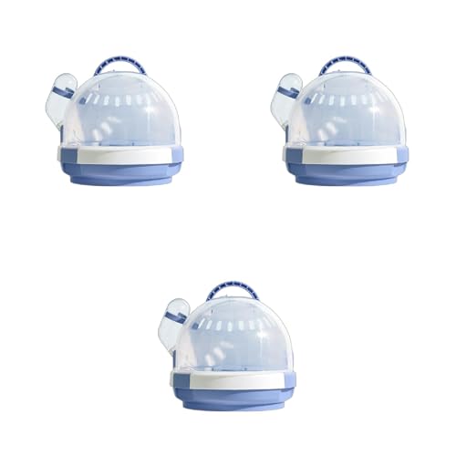 Tragbarer Transportkäfig für kleine Haustiere, belüftet, transparent, tragbar, für Hamster, Kleintiere, Reisen, Haustierhaus, Outdoor von Ddujbtp