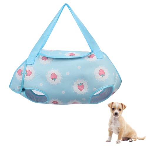 Deaguid Faltbare Haustier-Tragetasche, weiche Haustier-Tragetasche mit Gurt, Transport-Schultertrage mit stabilem Reisegurt für Hunde, Katzen (Blau, XL) von Deaguid