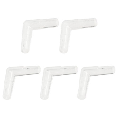 Jardin rechtwinklig Typ 5-Stück Luftventil-Steckverbinder Inline Schläuche für Aquarium, 5 mm Durchmesser von DealMux