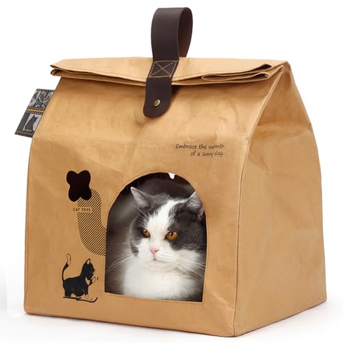 Deamoser Waschbares Kraftpapier Katzenbett Recycelbares Katzenhaus mit 2 austauschbaren Kratzpads Faltbar Karton Kratzbett Umweltfreundliches Geschenk Deamoser Waschbares Kraftpapier Katzenbett Recycelbares Katzenhaus mit 2 austauschbaren Kratzpads Faltbar Karton Kratzbett Umweltfreundliches Geschenk von Deamoser