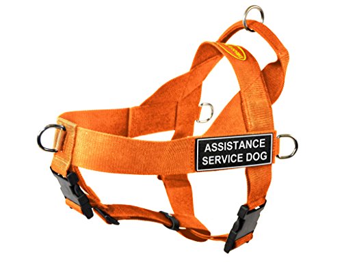 Dean & Tyler DT Universal No Pull Dog Harness with Assistance Service Dog Patches, Small, Orange von Dean & Tyler
