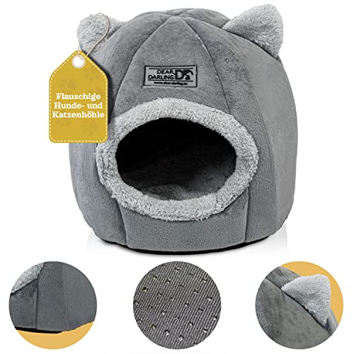 DD-03GRM Luxus Katzenkorb Hundekorb grau Gr. M 36x40cm Haus Höhle Haustierbedarf Hundebett Katzenbett Tierbett Hundesofa Katzensofa von Dear Darling