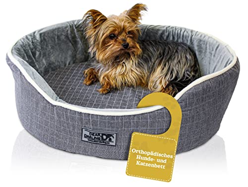 Dear Darling DD-05GR Luxus Hundebett Katzenbett Anthrazit Korb Memoryschaum Matratze (S) Hundekorb Katzenkorb Tierbedarf Haustierzubehör Tierbett von Dear Darling