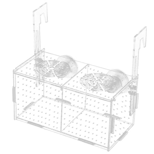 Ablaichkasten Aquarium, Acryl Fischzuchtbox, Zuchtbox Aufzuchtbecken Aquarium, Brutkasten für Fische, Hochtransparente Fischbecken für Zucht, Isolierung und Fütterung(20 * 15 * 15 cm) von Deautie