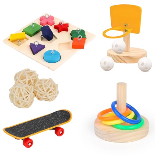 Deautie 4 Stück Papageien Training Spielzeug, Vogel Intelligence Trainings Spielzeug, Parrot Intelligence Spielzeug, Papageien Spielzeug Set, Papageien-Puzzle-Spielzeug Vogel, für kleine Papageien Deautie 4 Stück Papageien Training Spielzeug, Vogel Intelligence Trainings Spielzeug, Parrot Intelligence Spielzeug, Papageien Spielzeug Set, Papageien-Puzzle-Spielzeug Vogel, für kleine Papageien von Deautie