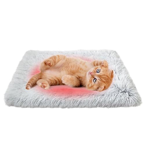 Deblue Selbstwärmende Katzenmatte, superweiches Plüsch-Hundekäfig-Pad für Reisen oder Zuhause, waschbar, rutschfest, für kleine Hunde und Katzen, Grau Deblue Selbstwärmende Katzenmatte, superweiches Plüsch-Hundekäfig-Pad für Reisen oder Zuhause, waschbar, rutschfest, für kleine Hunde und Katzen, Grau von Deblue