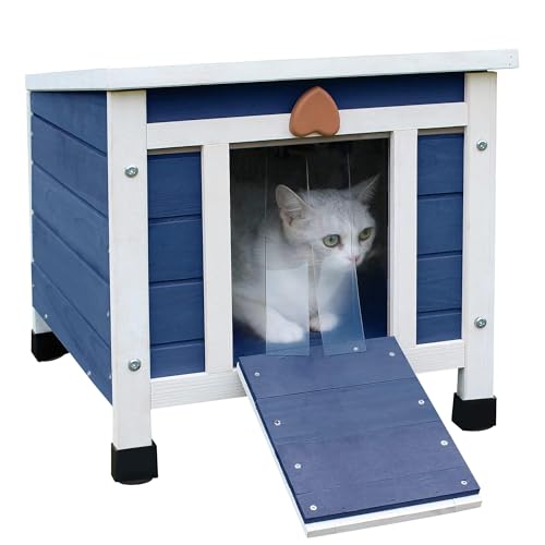 Isoliertes Katzenhaus für den Außenbereich – wetterfest für Wildkatzen (Blau) Isoliertes Katzenhaus für den Außenbereich – wetterfest für Wildkatzen (Blau) von Deblue