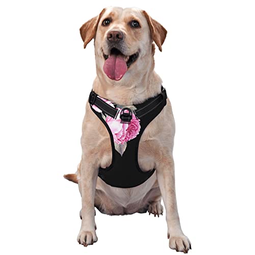 Hundegeschirr, bedruckt, kein Ziehen, verstellbar, reflektierend, Haustier-Oxford-Weste, einfach anzuziehen, Rosa Hundegeschirr, bedruckt, kein Ziehen, verstellbar, reflektierend, Haustier-Oxford-Weste, einfach anzuziehen, Rosa von Debou
