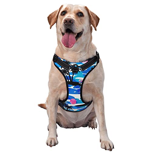 Hundegeschirr, bedruckt, kein Ziehen, verstellbar, reflektierend, Haustier-Oxford-Weste, einfach anzuziehen Hundegeschirr, bedruckt, kein Ziehen, verstellbar, reflektierend, Haustier-Oxford-Weste, einfach anzuziehen von Debou