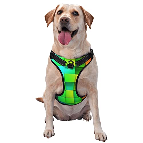 Hundegeschirr mit Batikmuster, kein Ziehen, kein Würgen, reflektierend, für kleine, mittelgroße und große Hunde Hundegeschirr mit Batikmuster, kein Ziehen, kein Würgen, reflektierend, für kleine, mittelgroße und große Hunde von Debou