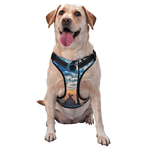 Hundegeschirr mit Motiv Sea at Sunset, bedruckt, kein Ziehen, kein Würgen, reflektierend, für kleine, mittelgroße und große Hunde Hundegeschirr mit Motiv Sea at Sunset, bedruckt, kein Ziehen, kein Würgen, reflektierend, für kleine, mittelgroße und große Hunde von Debou