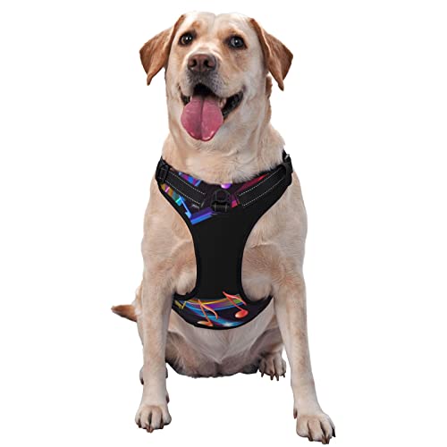 Hundegeschirr mit Musikhintergrund, kein Ziehen, reflektierend, für kleine, mittelgroße und große Hunde Hundegeschirr mit Musikhintergrund, kein Ziehen, reflektierend, für kleine, mittelgroße und große Hunde von Debou