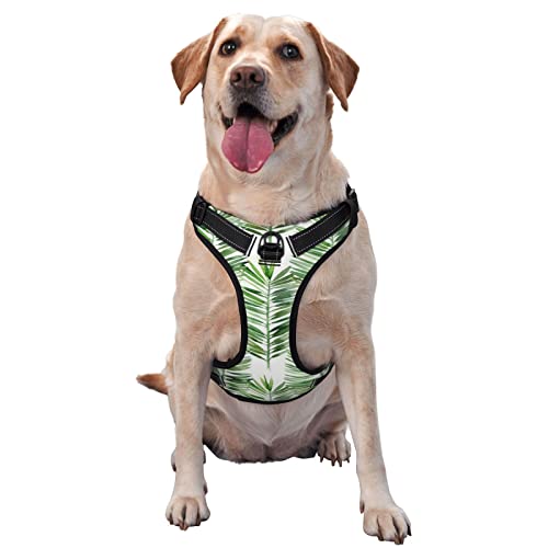 Hundegeschirr mit Palmen-Aufdruck, kein Ziehen, kein Würgen, reflektierend, für kleine, mittelgroße und große Hunde Hundegeschirr mit Palmen-Aufdruck, kein Ziehen, kein Würgen, reflektierend, für kleine, mittelgroße und große Hunde von Debou