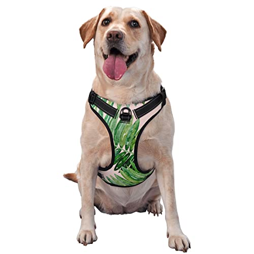 Hundegeschirr mit Palmenblättern, bedruckt, kein Ziehen, verstellbar, reflektierend, Haustier-Oxford-Weste, einfach anzuziehen Hundegeschirr mit Palmenblättern, bedruckt, kein Ziehen, verstellbar, reflektierend, Haustier-Oxford-Weste, einfach anzuziehen von Debou