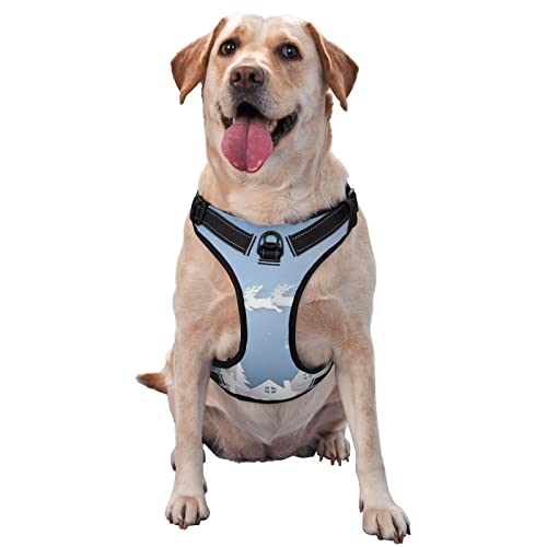Hundegeschirr mit Weihnachtsmann-Motiv, kein Ziehen, reflektierend, für kleine, mittelgroße und große Hunde Hundegeschirr mit Weihnachtsmann-Motiv, kein Ziehen, reflektierend, für kleine, mittelgroße und große Hunde von Debou