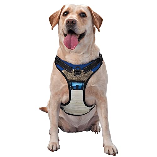 Hundegeschirr mit modernem Meereslandschaftsbild, kein Ziehen, kein Würgen, reflektierende Hundeweste, für kleine, mittelgroße und große Hunde Hundegeschirr mit modernem Meereslandschaftsbild, kein Ziehen, kein Würgen, reflektierende Hundeweste, für kleine, mittelgroße und große Hunde von Debou