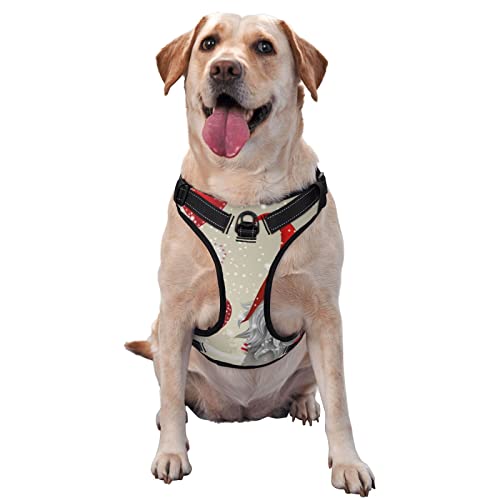 Merry Christmas Hundegeschirr, bedruckt, kein Ziehen, verstellbar, reflektierend, Haustier-Oxford-Weste, einfach anzuziehen Merry Christmas Hundegeschirr, bedruckt, kein Ziehen, verstellbar, reflektierend, Haustier-Oxford-Weste, einfach anzuziehen von Debou