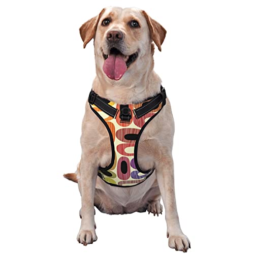 Mid Century Modernes Retro-Hundegeschirr mit Tropfenformen, bedruckt, kein Ziehen, verstellbar, reflektierend, Haustier-Oxford-Weste, einfach anzuziehen Mid Century Modernes Retro-Hundegeschirr mit Tropfenformen, bedruckt, kein Ziehen, verstellbar, reflektierend, Haustier-Oxford-Weste, einfach anzuziehen von Debou