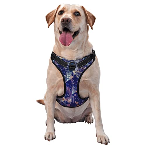 New York City Hundegeschirr, bedruckt, kein Ziehen, verstellbar, reflektierend, Haustier-Oxford-Weste, einfach anzuziehen New York City Hundegeschirr, bedruckt, kein Ziehen, verstellbar, reflektierend, Haustier-Oxford-Weste, einfach anzuziehen von Debou