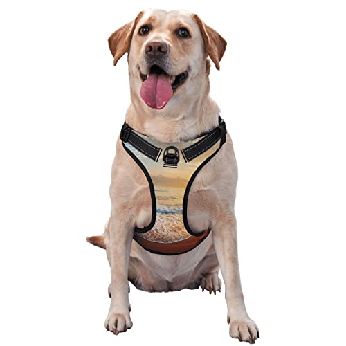 Ocean Sunrise bedrucktes Hundegeschirr, kein Ziehen, verstellbar, reflektierend, Haustier-Oxford-Weste, einfach anzuziehen Ocean Sunrise bedrucktes Hundegeschirr, kein Ziehen, verstellbar, reflektierend, Haustier-Oxford-Weste, einfach anzuziehen von Debou