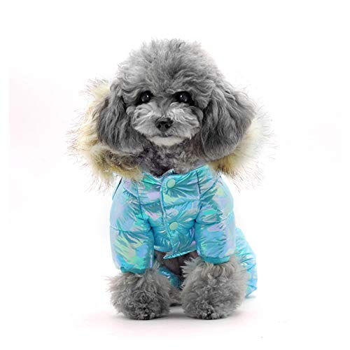 Decdeal Haustierkleidung Wasserdichter Haustiermantel mit Hut Hunde Haustier-Herbstkleidung Weich Winddicht für Kleine Mittelgroße von Decdeal