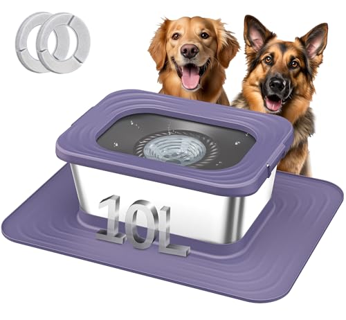 Decflow 10L Edelstahl Hund Wassernapf, Kein Verschütten Anti-Splash Hundenäpfe mit XXL Silikonmatte, auslaufsicherer langsamer Feeder für unordentliche Trinker, robuste Haustiernäpfe für den Innen Decflow 10L Edelstahl Hund Wassernapf, Kein Verschütten Anti-Splash Hundenäpfe mit XXL Silikonmatte, auslaufsicherer langsamer Feeder für unordentliche Trinker, robuste Haustiernäpfe für den Innen von Decflow
