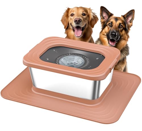 Decflow 10L Edelstahl Hund Wassernapf, Kein Verschütten Anti-Splash Hundenäpfe mit XXL Silikonmatte, auslaufsicherer langsamer Feeder für unordentliche Trinker, robuste Haustiernäpfe für den Innen Decflow 10L Edelstahl Hund Wassernapf, Kein Verschütten Anti-Splash Hundenäpfe mit XXL Silikonmatte, auslaufsicherer langsamer Feeder für unordentliche Trinker, robuste Haustiernäpfe für den Innen von Decflow