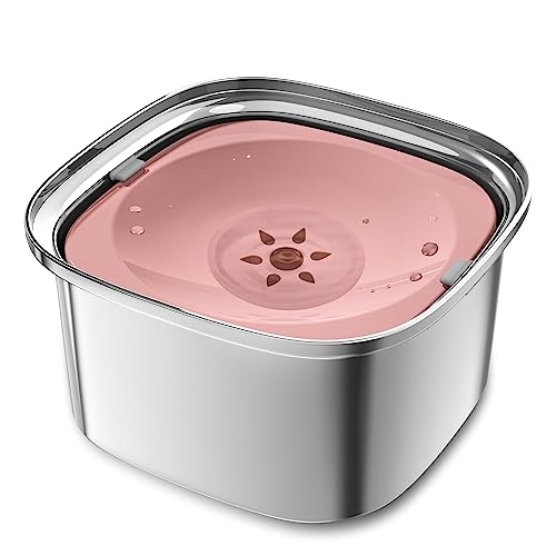 Decflow 3L Dog Water Bowl Stainless Steel Slow Drinking Dog Bowl with Lid, No Spill Water Bowl for Large Dogs Splash Proof Vehicle Carried Travel Pet Water Bowl Dispenser for Messy Drinkers von Decflow