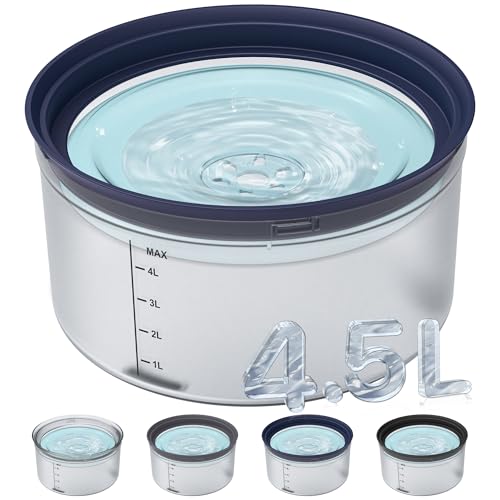 Decflow Wassernapf für Hunde, kein Verschütten, 4,5 l, großes Fassungsvermögen, auslaufsicher, mit transparenter schwimmender Scheibe, Spritzschutz, langsames Trinken, tropffreier Napf für schlampige, Decflow Wassernapf für Hunde, kein Verschütten, 4,5 l, großes Fassungsvermögen, auslaufsicher, mit transparenter schwimmender Scheibe, Spritzschutz, langsames Trinken, tropffreier Napf für schlampige, von Decflow