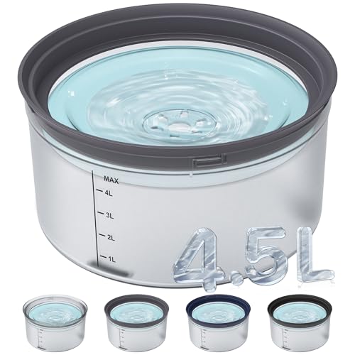 Decflow Wassernapf für Hunde, kein Verschütten, 4,5 l, großes Fassungsvermögen, auslaufsicher, mit transparenter schwimmender Scheibe, spritzwassergeschützt, langsames Trinken, tropffreier Napf für Decflow Wassernapf für Hunde, kein Verschütten, 4,5 l, großes Fassungsvermögen, auslaufsicher, mit transparenter schwimmender Scheibe, spritzwassergeschützt, langsames Trinken, tropffreier Napf für von Decflow
