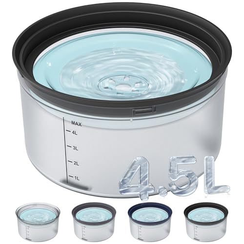 Decflow Wassernapf für Hunde, kein Verschütten, 4,5 l, großes Fassungsvermögen, auslaufsicher, mit transparenter schwimmender Scheibe, spritzwassergeschützt, langsames Trinken, tropffreier Napf für Decflow Wassernapf für Hunde, kein Verschütten, 4,5 l, großes Fassungsvermögen, auslaufsicher, mit transparenter schwimmender Scheibe, spritzwassergeschützt, langsames Trinken, tropffreier Napf für von Decflow